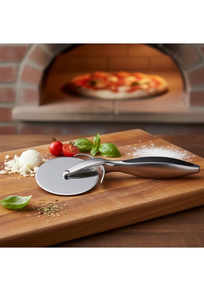 Ayrex Deconox Paslanmaz Çelik Pizza Dilimleyici Ve Kesici - Ergonomik Saplı Profesyonel Hamur Kesme Bıçağı - Parma Diğer