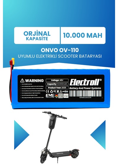 Onvo Ov-110 Batarya 48v 10.000mah Pil