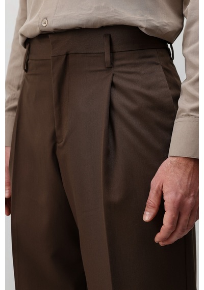 Antioch Relaxed Fit Pileli Erkek Pantolon Kahve