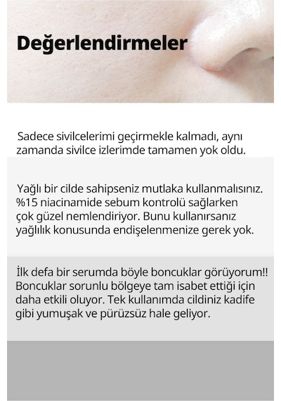 Frankly 15% Niacinamide Ve Çinko Boncukları İçeren Gözenek Serumu 30 ML