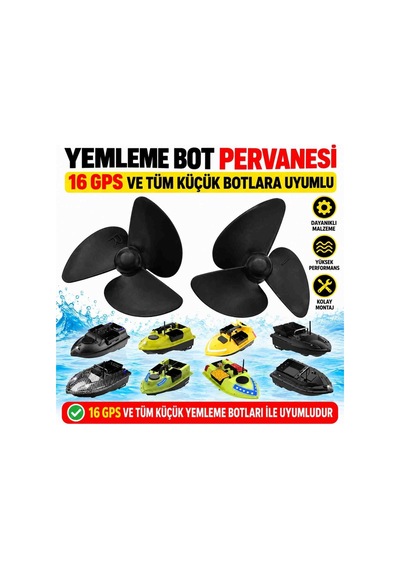 Yemleme Botu Pervanesi 16 Gps Ve Tüm Küçük Yemleme Botlarına Uyumlu Sağ Sol Pervane Seti