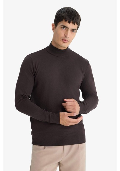 Defacto Regular Fit Balıkçı Yaka Premium Triko Kazak A5282ax25aubn497 Kahve
