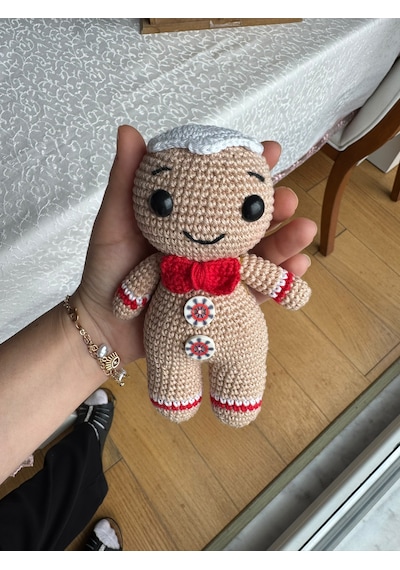 Amigurumi Kurabiye Adam Gıngerbread Man 001