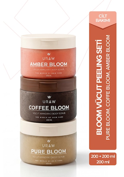 3 Lü Bloom Vücut Peeling Seti