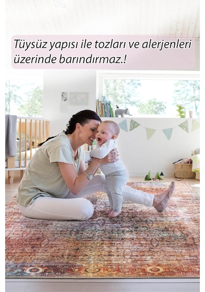 Folk Şönil Dokuma Pamuk Polyester Halı Ba 41