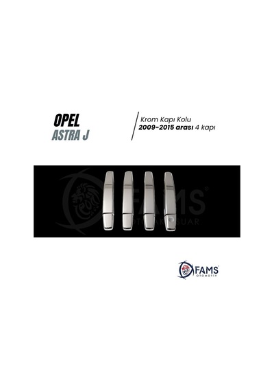 Opel Astra J Krom Kapı Kolu 4 Kapı 2009-2015 Arası P. Çelik