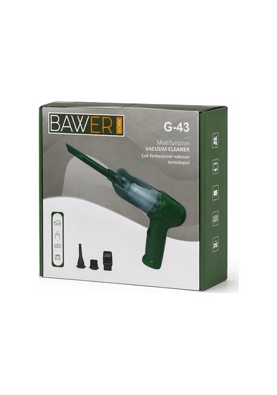 Bawer G-43 El Tipi Basınçlı Hava Üfleme Ve Süpürge Makine 3 Başlık Sarjlı Oto Araç