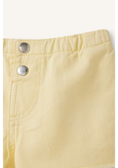 Defacto Gabardin Şort Kız Bebek H8940a526hsyl127 Sarı-yl127