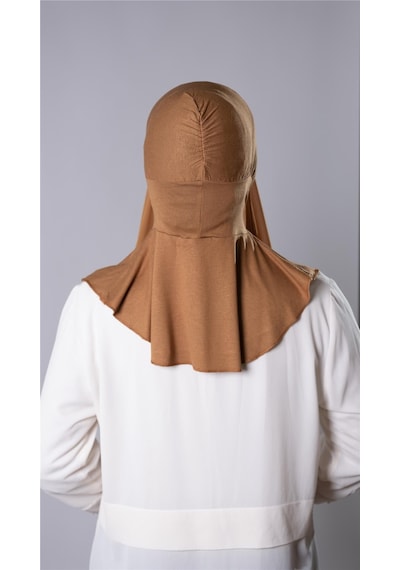 Hürrem Bone Hardal Pratik Hazır Geçmeli Şal Şifon Kumaş Hijab Bone 3009 43