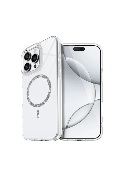 Mey İthalat Apple Uyumlu iPhone 16 Pro Max Live Diamond Magsafe Kapak - Şeffaf