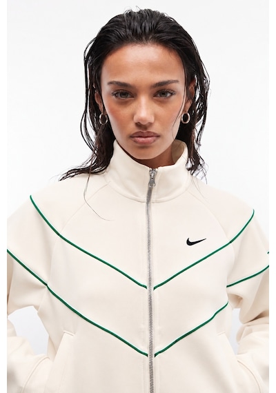 Nike Windrunner Piping Detail Track Full Zip Jacket Kadın Şerit Detaylı Spor Ceket Krem