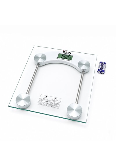 Dijital - Pilli Kare Banyo Baskül Terazi Tartı Lcd Ekran 180kg/0.1g 30x30cm İ11-025