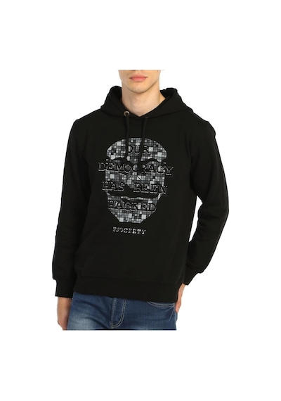 Bant Giyim - Mr Robot Siyah Kapşonlu Erkek Sweatshirt Hoodie