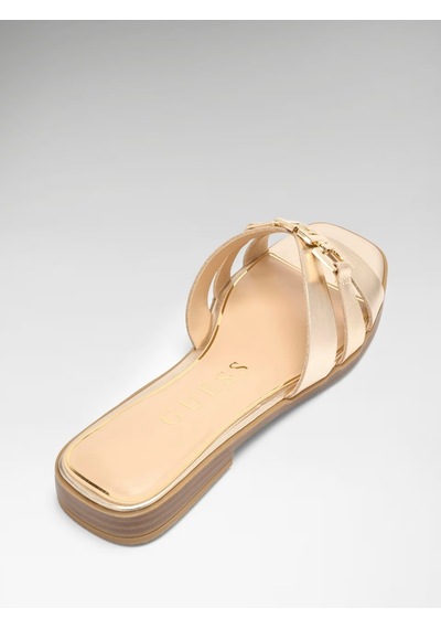 Guess-realla Kadın Deri Terlik-fljrealem19 Gold