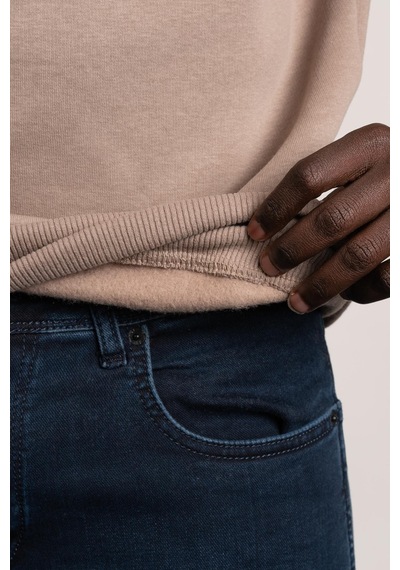 Fbı Fermuarlı Dik Yaka 3 İplik İçi Şardonlu Slimfit Sweatshirt Kahverengi