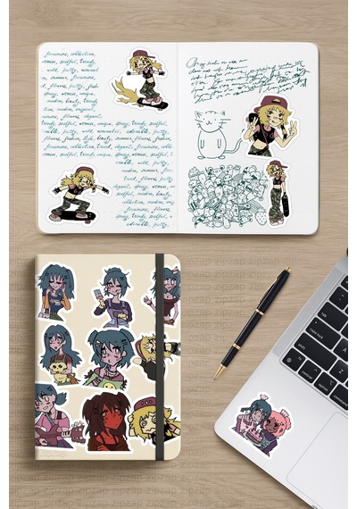 Lacey S Wardrobe Telefon Laptop Bullet Journal Yapışkanlı Folyo Sticker Paketi 20 Adet Çok Renkli