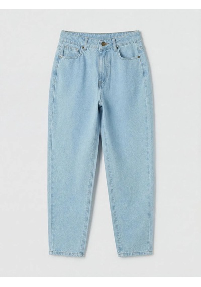 Lc Waikiki Mavi Yüksek Bel Mom Fit Kadın Jean Pantolon