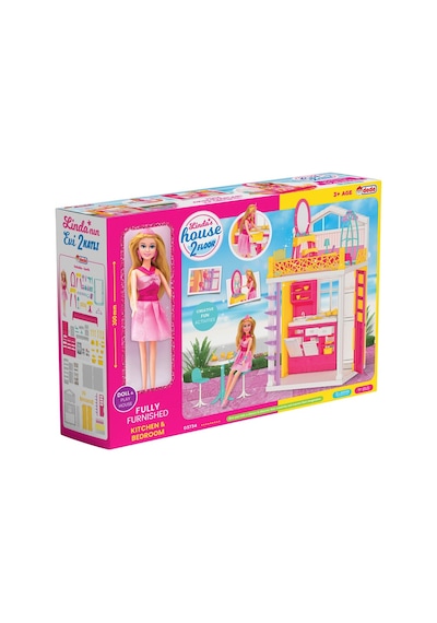 Oyuncak Linda'Nın Evi 2 Katlı Evcilik Oyunu