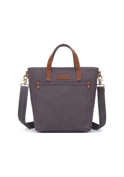 Kanvas Kumaş Kadın Çantası Elden Tutmalı Smart Bags 1328 Kahve