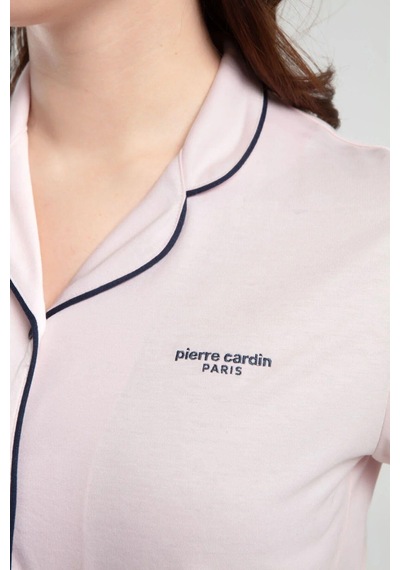 Pierre Cardin 7715 Kadın Kısa Kollu Gömlek Pijama Takımı-somon SOMON