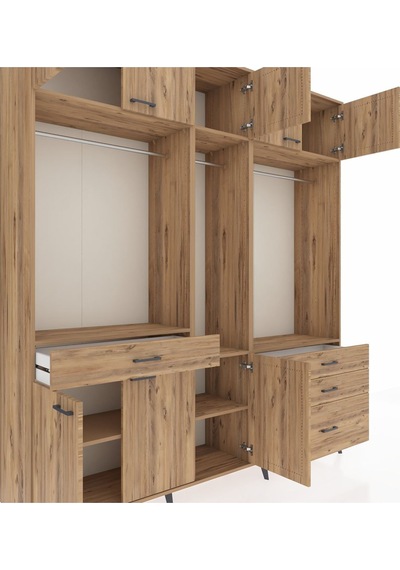 Hyperion Dolap 8 Raflı 4 Çekmeceli 3 Askılı 220x44x243 Çam-çam/çam Atlas Çam/atlas Çam Hyperion Dolap 8 Raflı 4 Çekmeceli 3 Askılı 220x44x243 Çam-çam/çam Atlas Çam/atlas Çam
