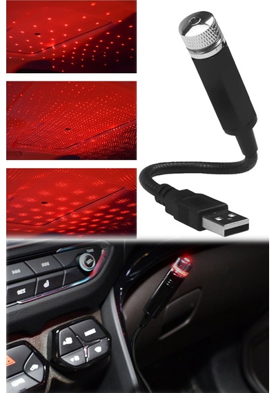 Araç Içi Usb Tavan Led Aydınlatma Disko Işık Star Light