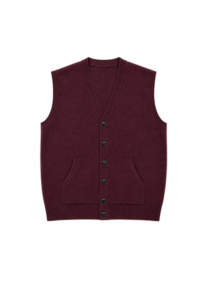 Battalmoda Erkek Büyük Beden Bordo Cepli Triko Yelek 3xl-4xl-5xl-6xl