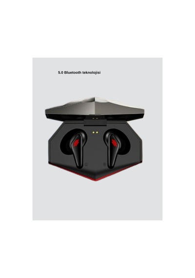 Bluetooth 5.0 Kablosuz Kulaklık Led Işıklı Silikonlu Tasarımlı - Karbul7338-5611 Renkli