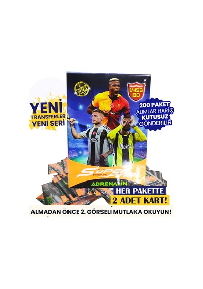 2025 Yepyeni Süper Final Serisi Oyuncu Kartları Süper Final Futbolcu Kartı 75 Paket 150 Adet Kart