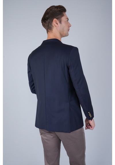 Bisse Comfort Fit Lacivert Dokuma Mono Yaka Çift Yırtmaçlı 4 Drop Yün Blazer Erkek Ceket Pck24knos002 C39 Lacivert Bisse Comfort Fit Lacivert Dokuma Mono Yaka Çift Yırtmaçlı 4 Drop Yün Blazer Erkek Ceket Pck24knos002 C39 Lacivert