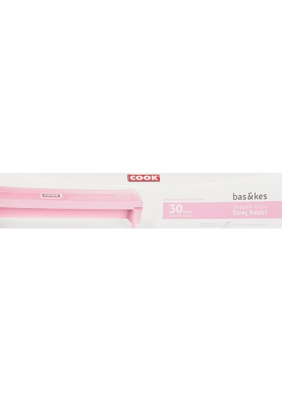 Cook Bas&kes Streç Film Kesme Aparatı, 30 Cm X 30 M, Pembe
