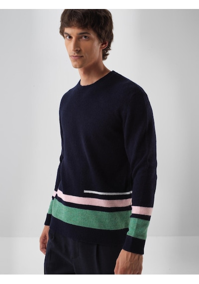 Xint Lacivert Yumuşak Dokulu Regular Fit Kazak 801820
