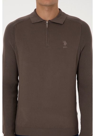 U.s. Polo Assn. Erkek Vizon Kazak /triko 50315806-vr052 Vizon