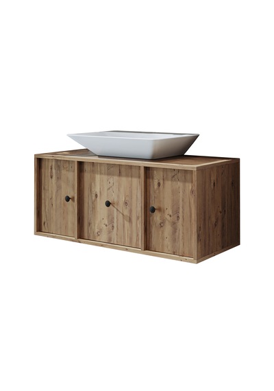 Gusto Ayaksız Lavabolu Mdf 105 Cm Çekmeceli Banyo Dolabı Atlantik Atlantik Çam