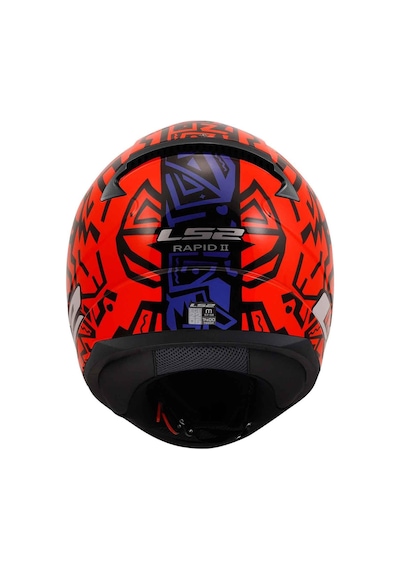 Ls2 Rapid 2 Memphis Kapalı Kask Kırmızı - Mavi