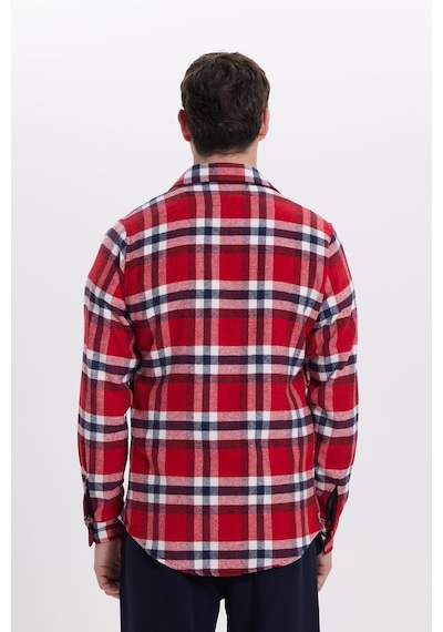 Tudors Erkek Slim Fit Dar Kesim Kareli Kışlık Oduncu Gömlek-42098 Çok Renkli Tudors Erkek Slim Fit Dar Kesim Kareli Kışlık Oduncu Gömlek-42098 Çok Renkli
