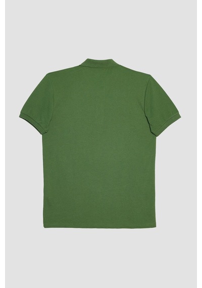 Tudors Erkek Slim Fit Dar Kesim Pamuklu Yumuşak Dokulu Serin Tutan Kumaş Düz Pike Yeşil Polo Yaka Tişört-31692-yeşil Yeşil