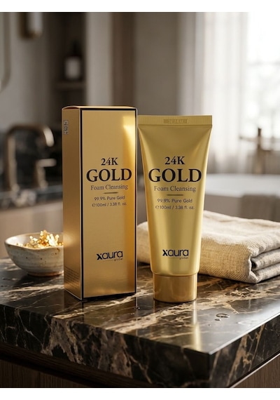 Xaura Global 24k Gold Foam Cleansing 100 Ml Gold Edition %99.9 Saf Altın İçerikli Canlandırıcı V