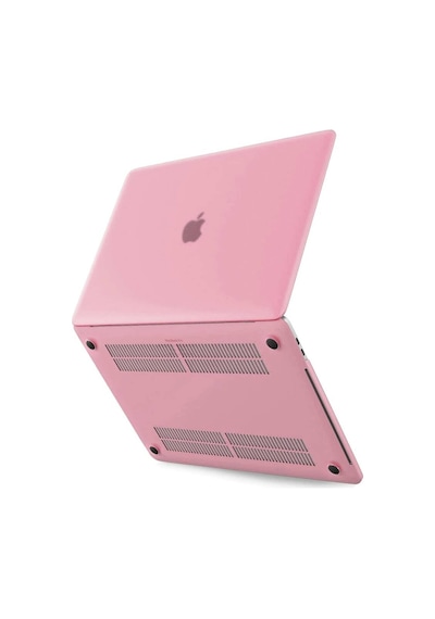Apple Macbook Uyumlu Pro 13 2020 Apple Macbook Uyumlu Buzlu Kapak - Pembe Evimdeyokyok