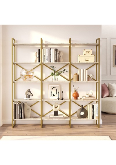 Atlantis 175cm Gold Metal Kitaplık 5 Raflı Geniş 3 Bölme Mermer Desen Atl6-ge Efes Atlantis 175cm Gold Metal Kitaplık 5 Raflı Geniş 3 Bölme Mermer Desen Atl6-ge Efes