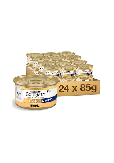 Purina Gourmet Gold Kıyılmış Hindili Kedi Konservesi 24 x 85 G