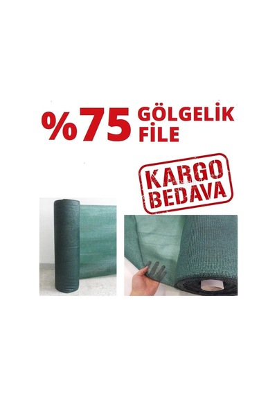 Ayrex %75 Gölgelik File 1m X 50m Bahçe Çit Örtüsü Meyve Ağacı Örtüsü