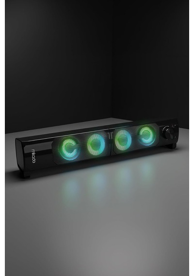 Md-s102 2.0 3wx2ch Rgb Ledli Siyah Usb Soundbar Hoparlör