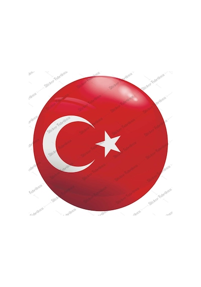 Türk Bayrağı Ay Yıldız Sticker 00937