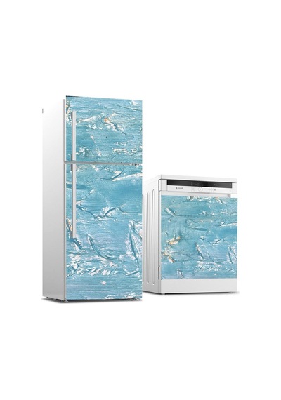 Buzdolabı Ve Bulaşık Makinası Beyaz Eşya Sticker Kaplama Blue