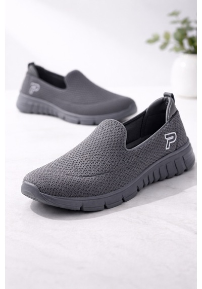 Kadın Ortopedik Hafif Taban Günlük Yürüyüş Ayakkabısı Esnek Rahat Sneaker Gri
