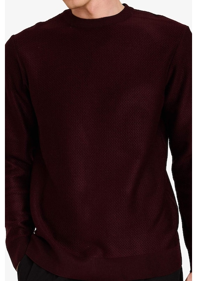 Defacto Standart Fit Bisiklet Yaka Triko Kazak C9618ax25aubr34 Bordo-br34