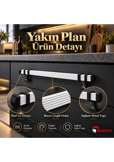 Haskan Kemer Kulp Siyah/beyaz 160 Mm Siyah - Beyaz