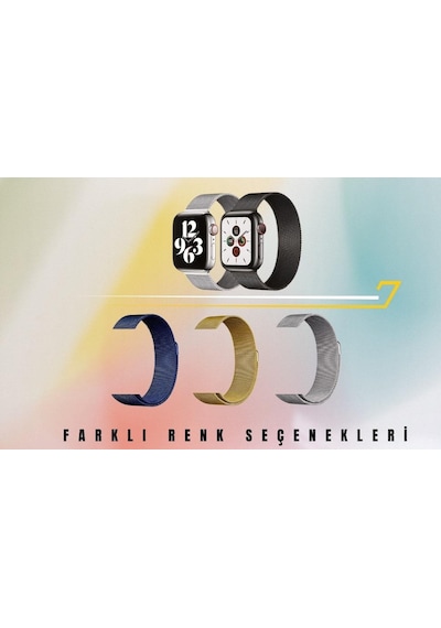 Apple Uyumlu  Watch Milano Seri 42,44,45,49mm, 1/2/3/4/5/6/se/7/8/ultra Metal Akıllı Saat Kordon Ve Kayışı Siyah