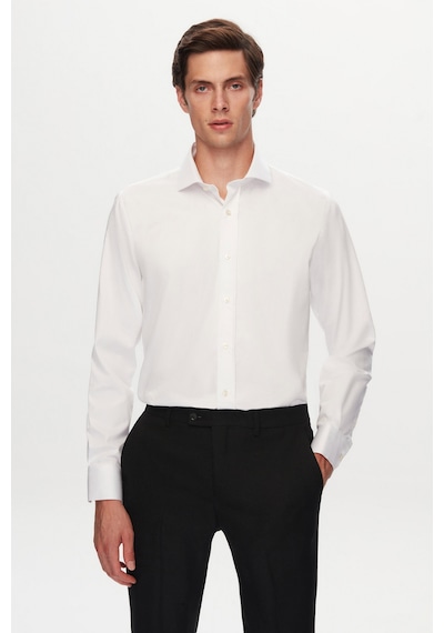 D'S Damat Ds Damat Slim Fit Beyaz Düz Gömlek 5he02sg00139m 801